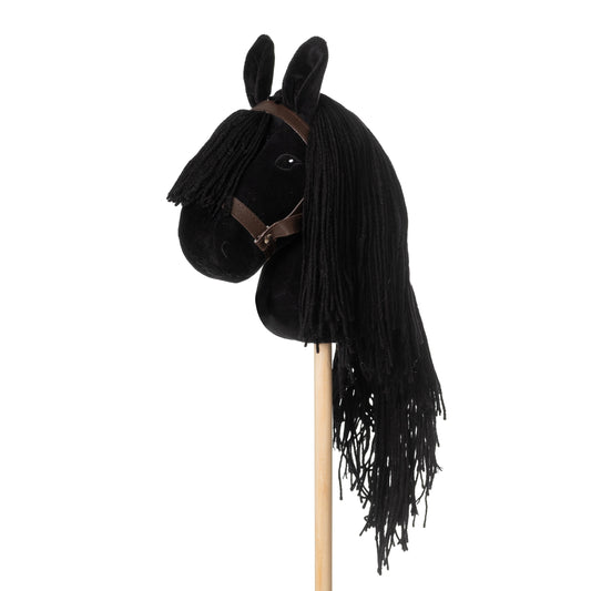 Hobby horse with short pole- Black