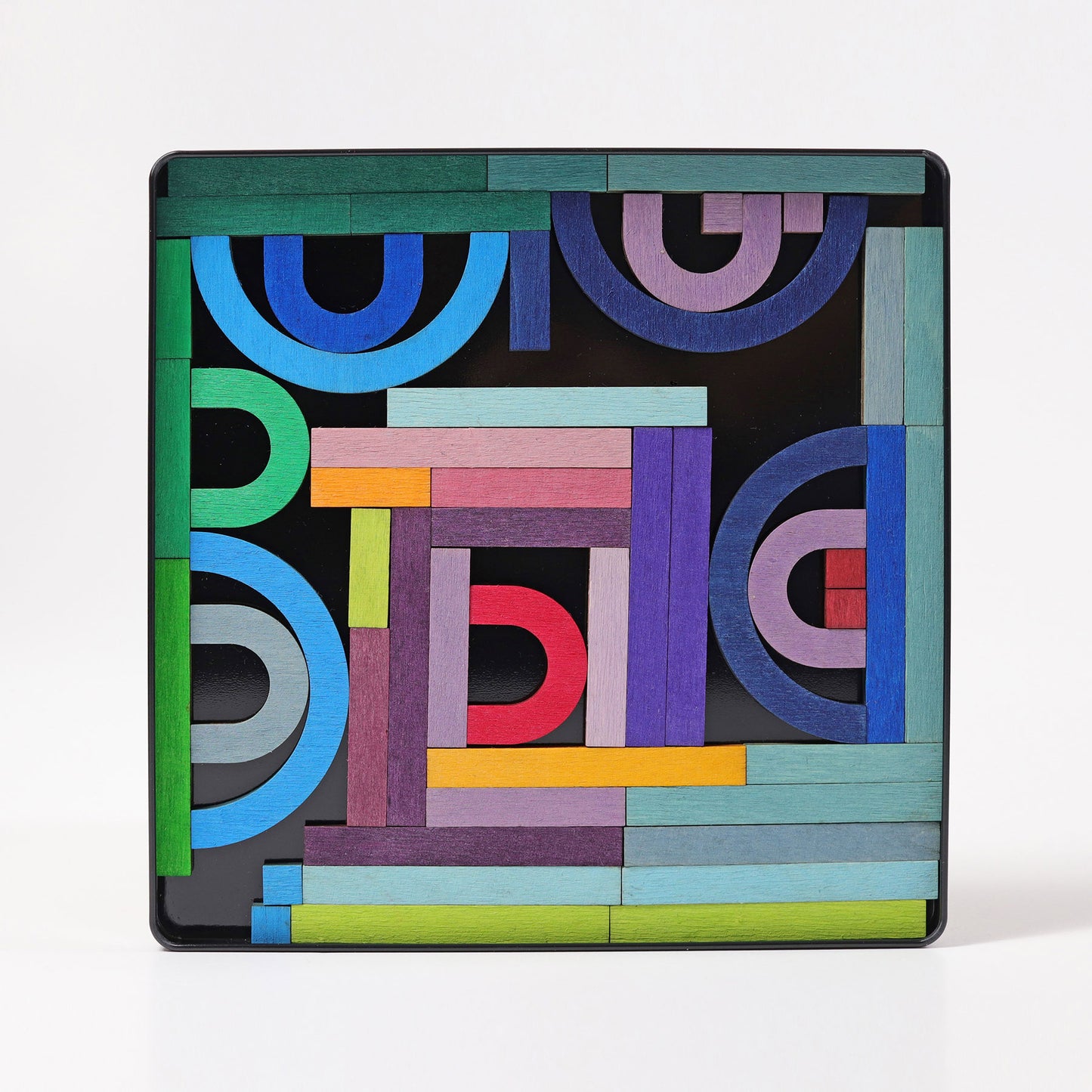 Grimm's wooden magnetic puzzle letter shapes