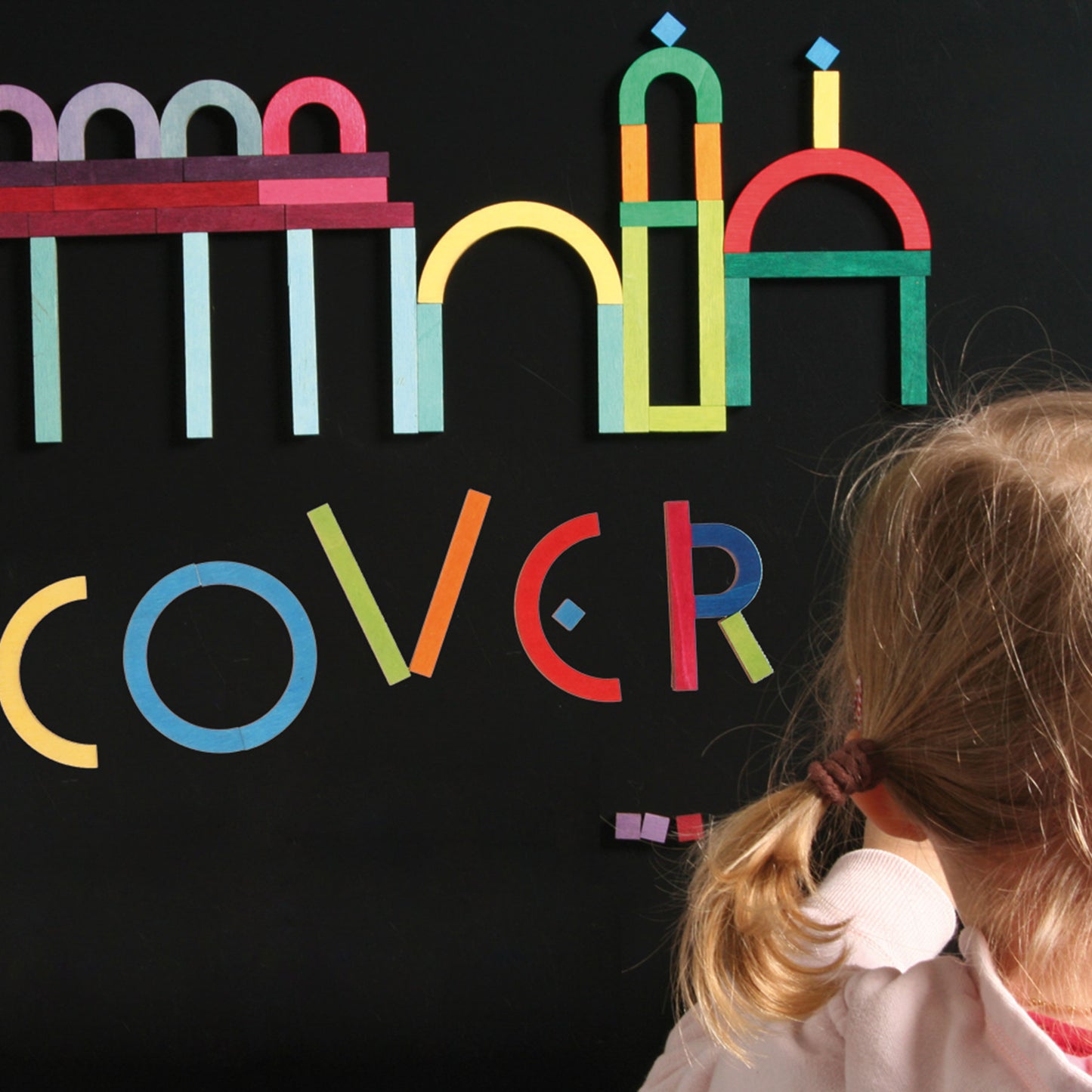 Grimm's wooden magnetic puzzle letter shapes