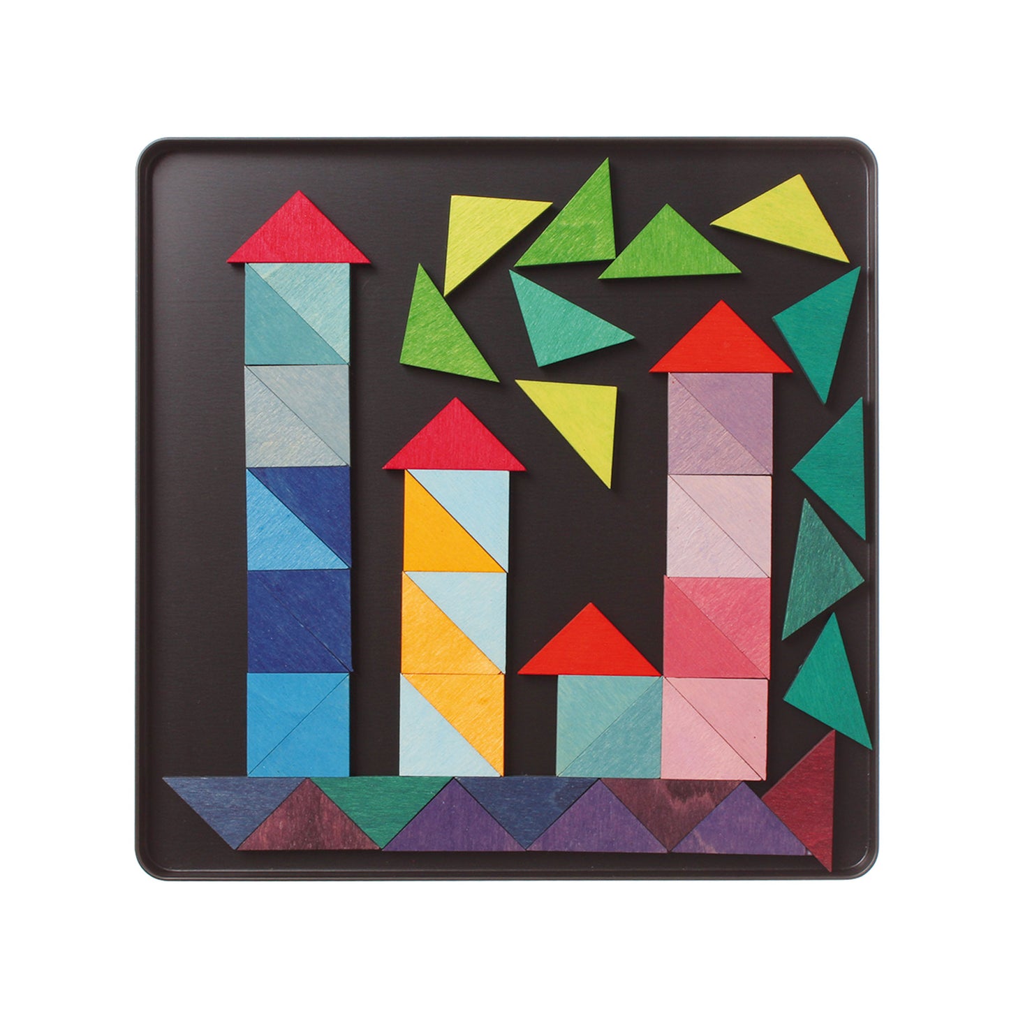 Grimm's wooden magnetic puzzle triangles