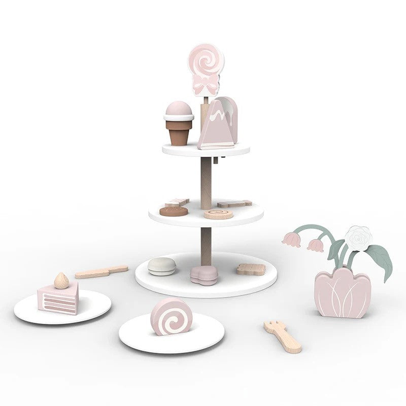 Wooden afternoon tea play set