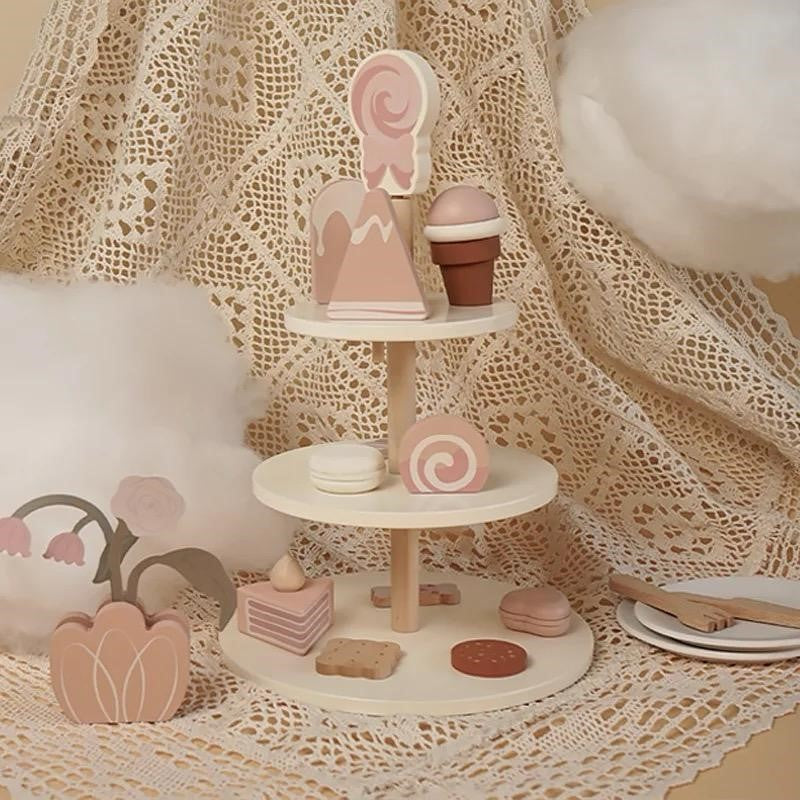 Wooden afternoon tea play set