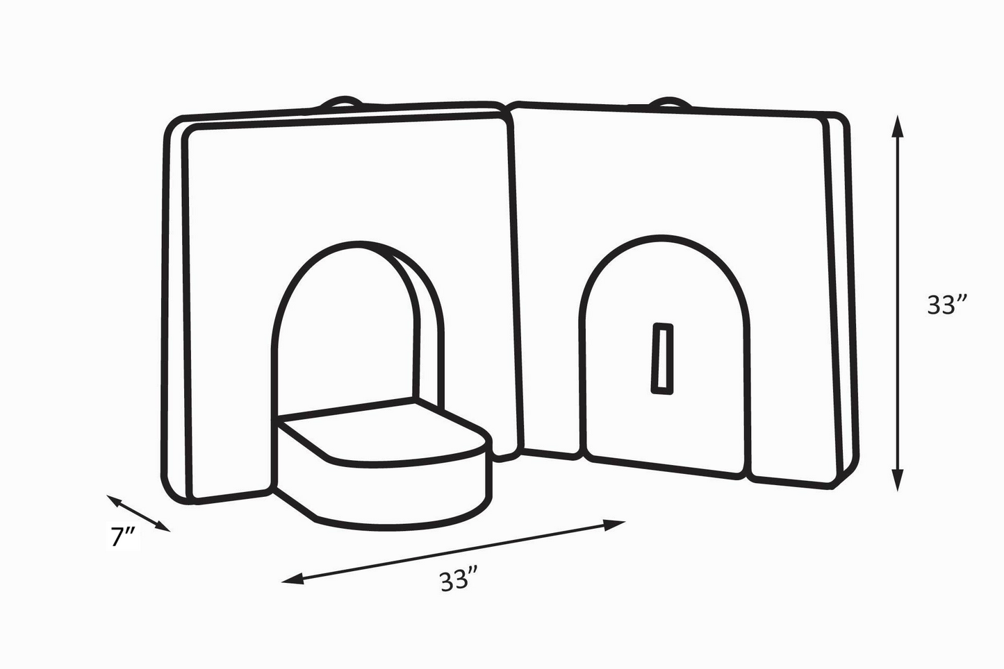 Archways for play sofa- 7 colours available