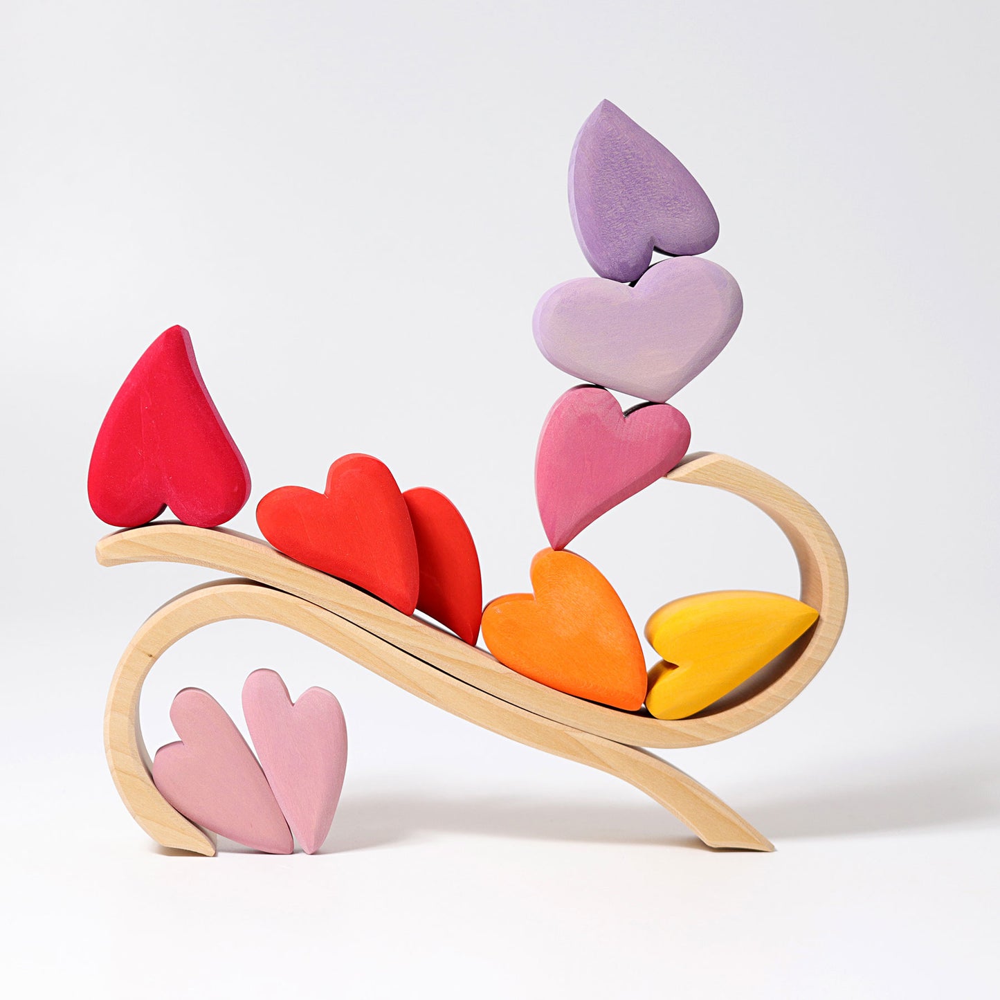 Grimm's wooden red hearts