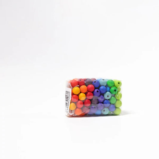 Grimm's 120 small wooden beads- Rainbow