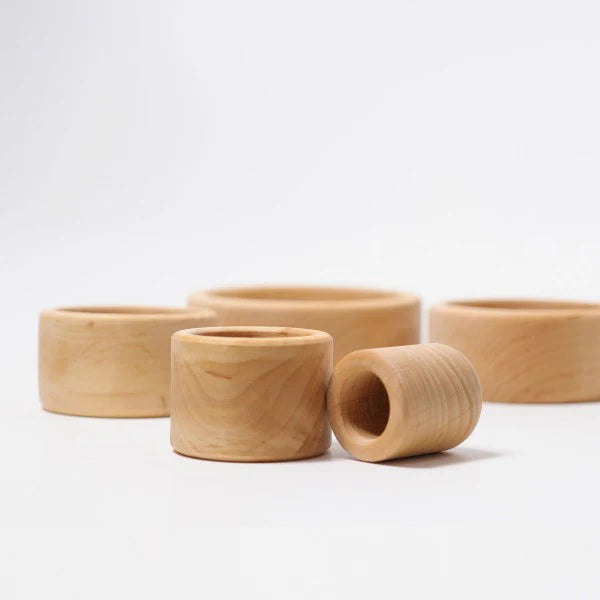 Grimm's set of bowls natural wood