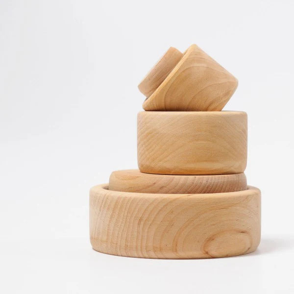 Grimm's set of bowls natural wood