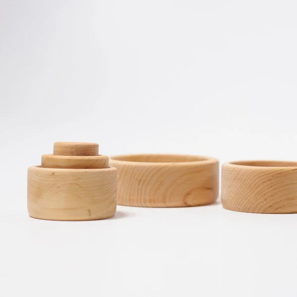 Grimm's set of bowls natural wood