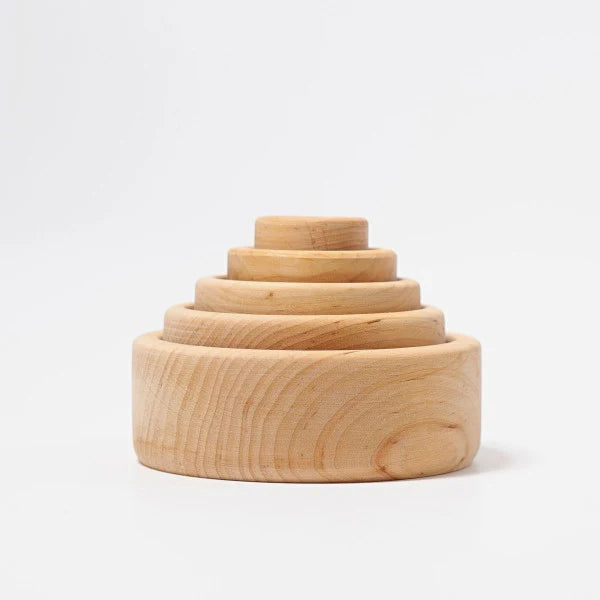 Grimm's set of bowls natural wood