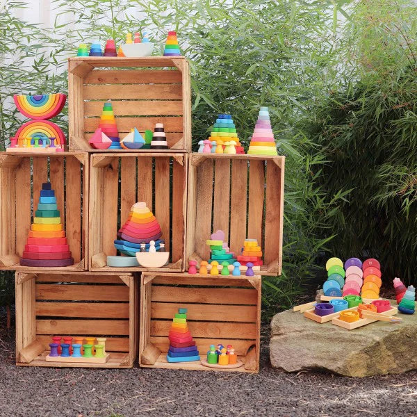 Grimm's giant geometrical stacking tower