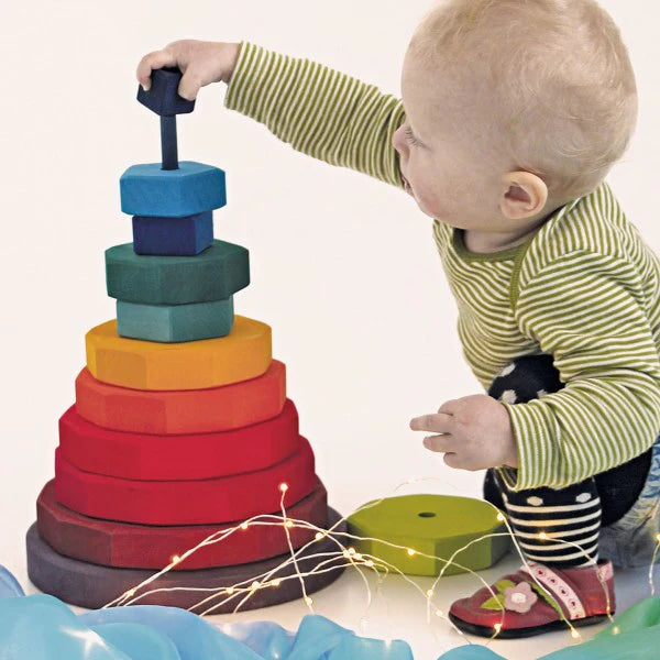 Grimm's giant geometrical stacking tower