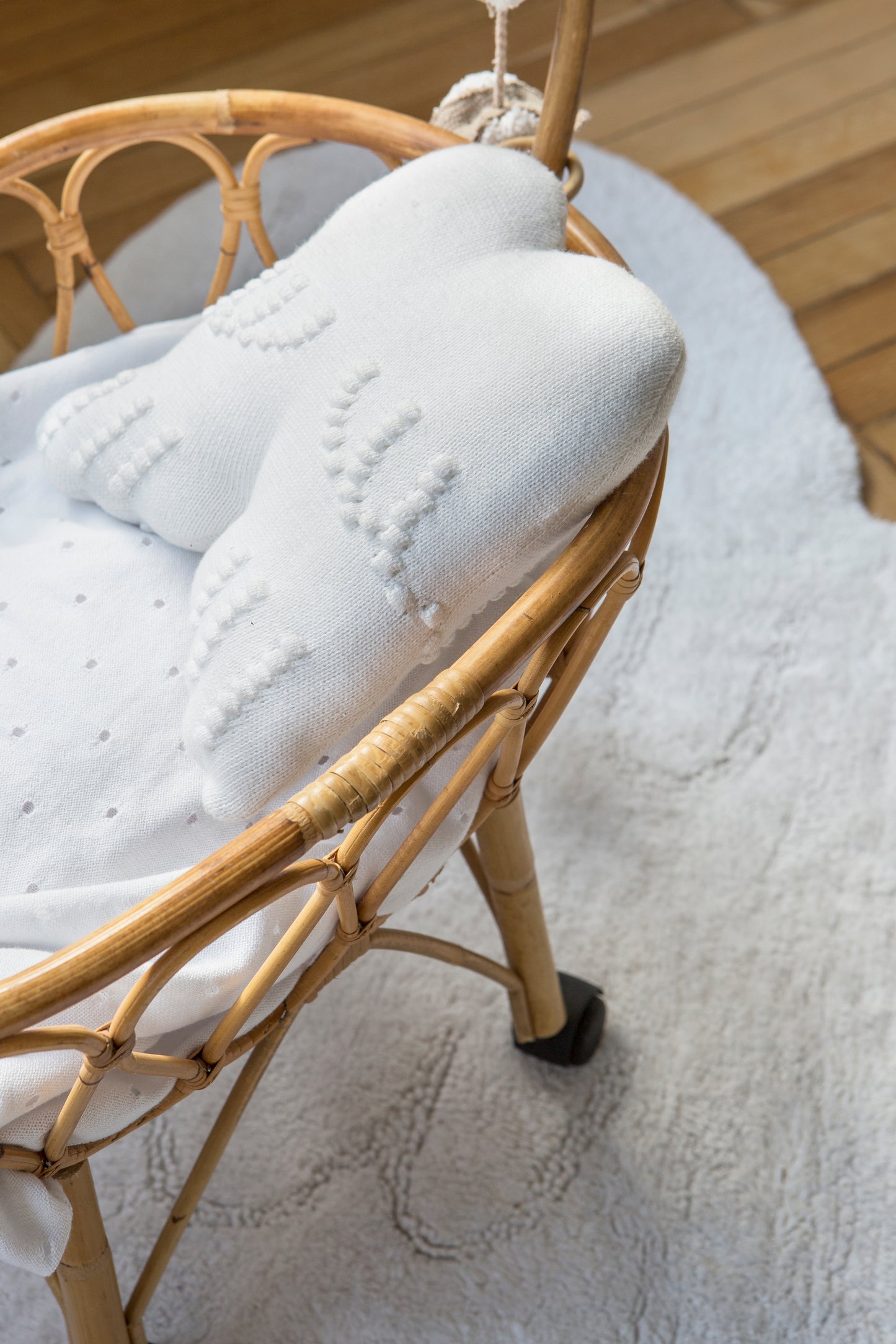 Biscuit cotton blanket-White