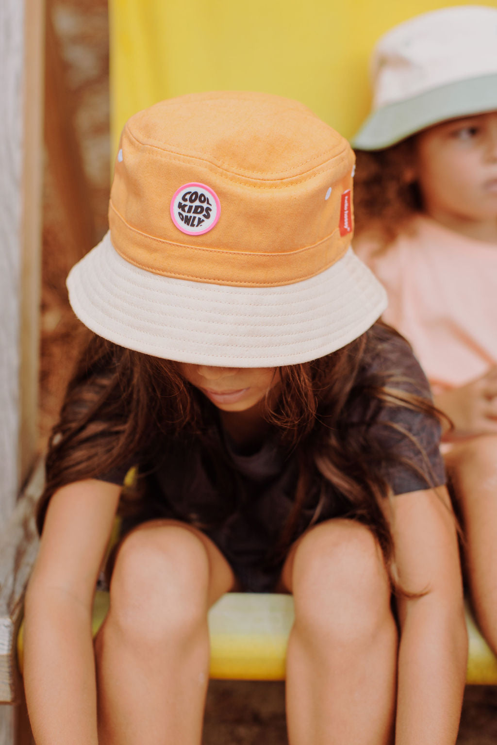 Organic cotton bucket hat-Mini Orange