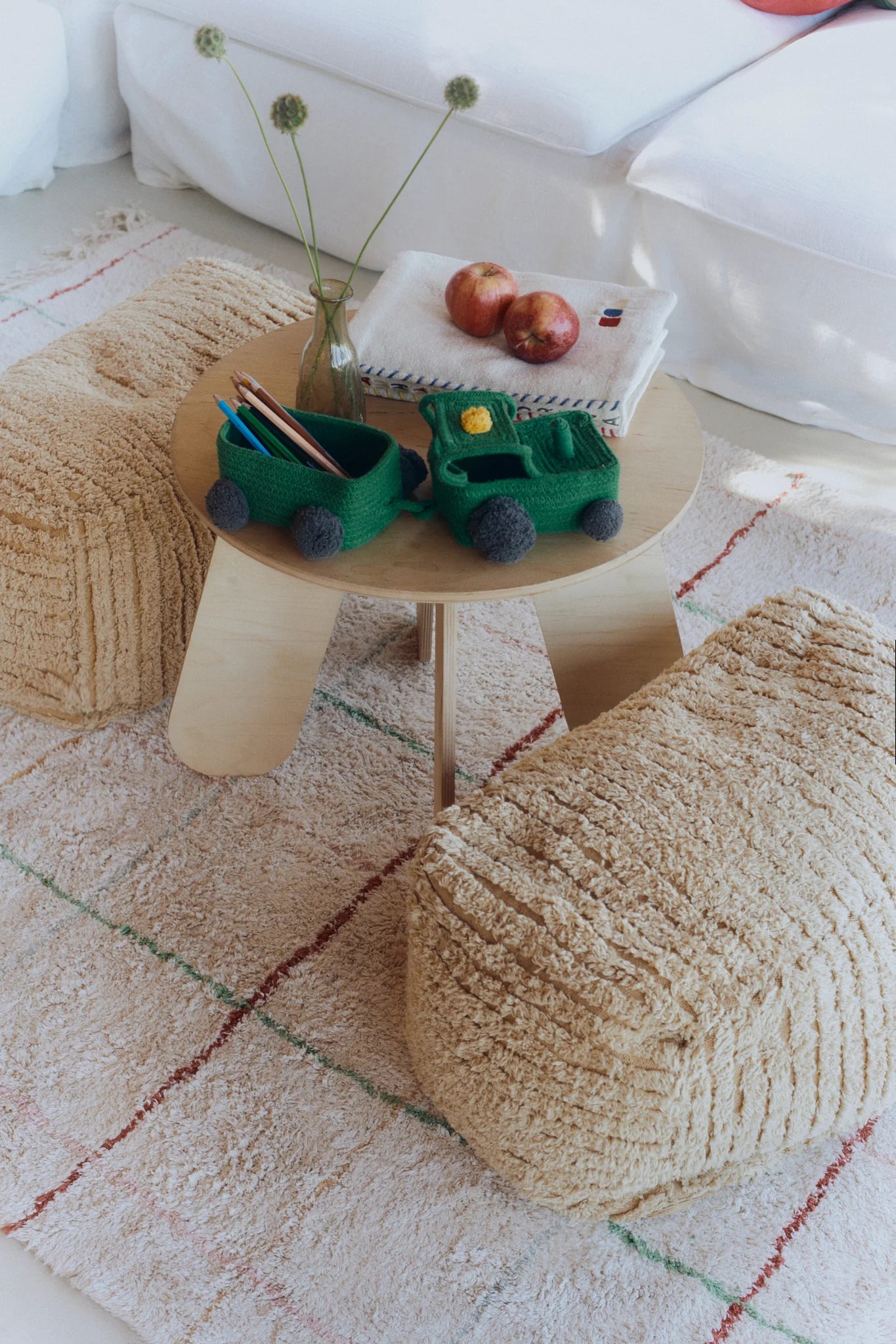 Storage basket green tractor