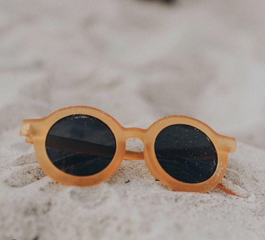 Recycled plastic round sunglasses for kids- Yellow