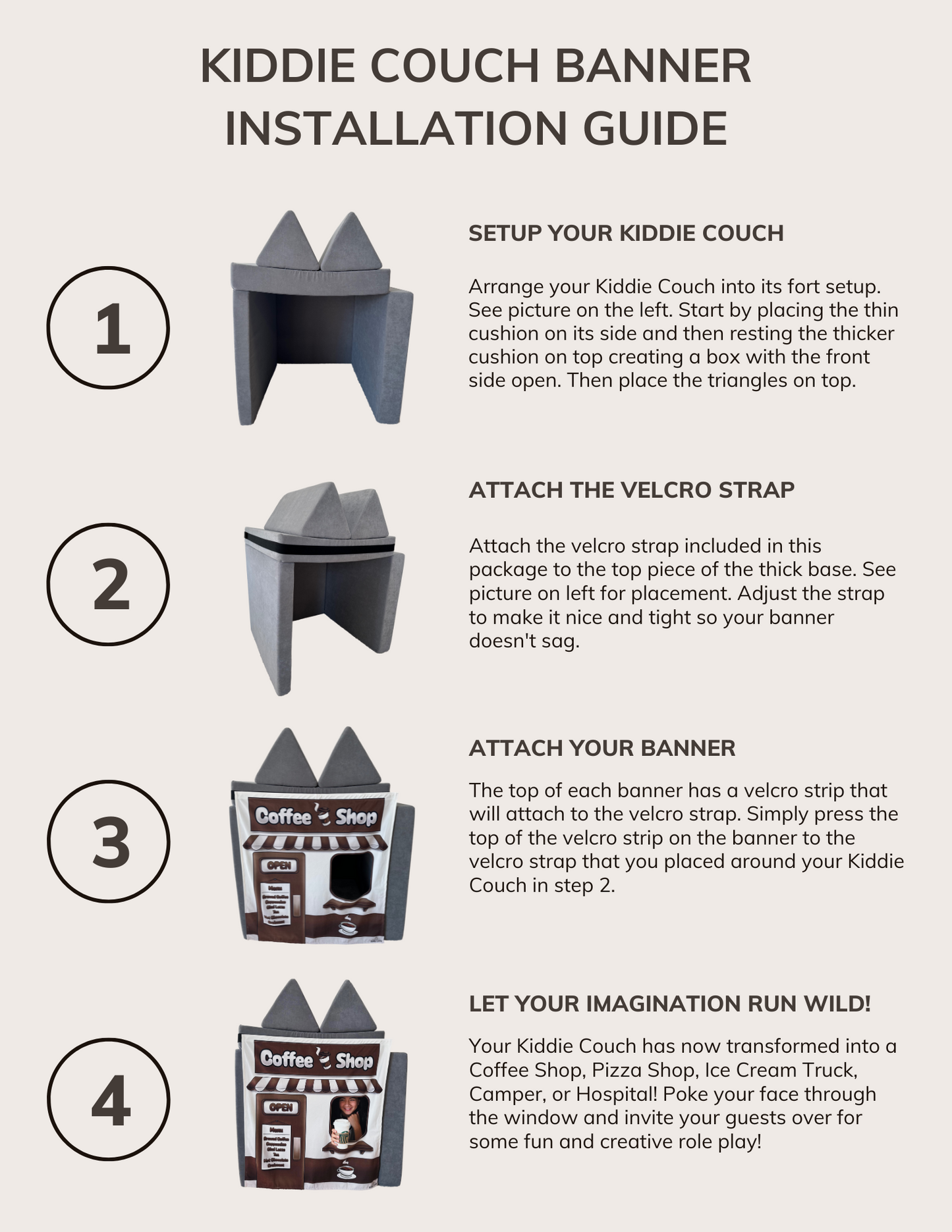 Banners pack for play sofa