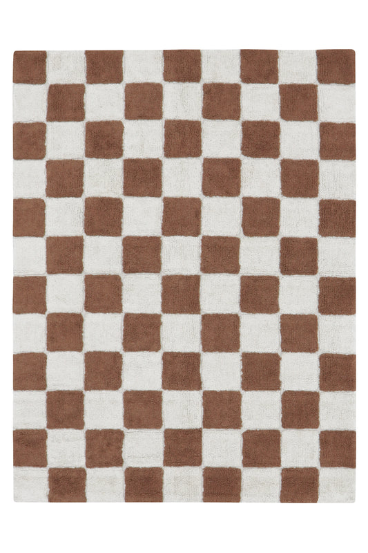 Washable rug-Kitchen tiles toffee