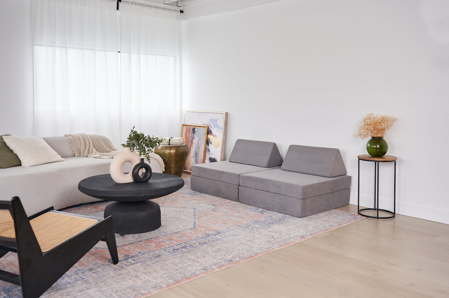 Kiddie couch play sofa for kids- Koala Grey