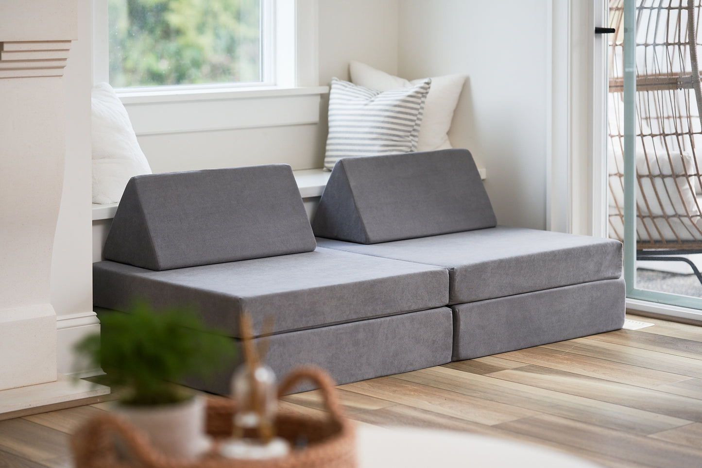 Kiddie couch play sofa for kids- Koala Grey