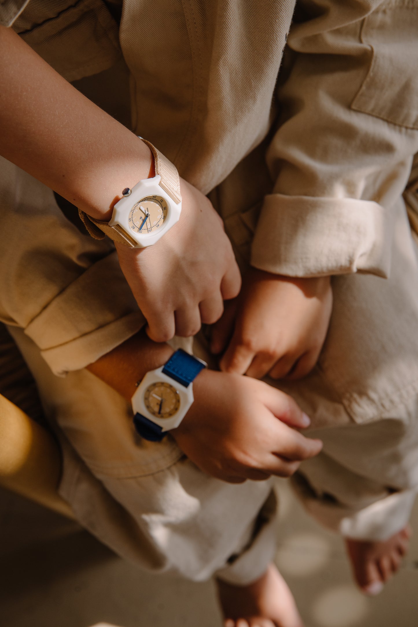 Mini Kyomo beige & white eco friendly kids watch - Sand