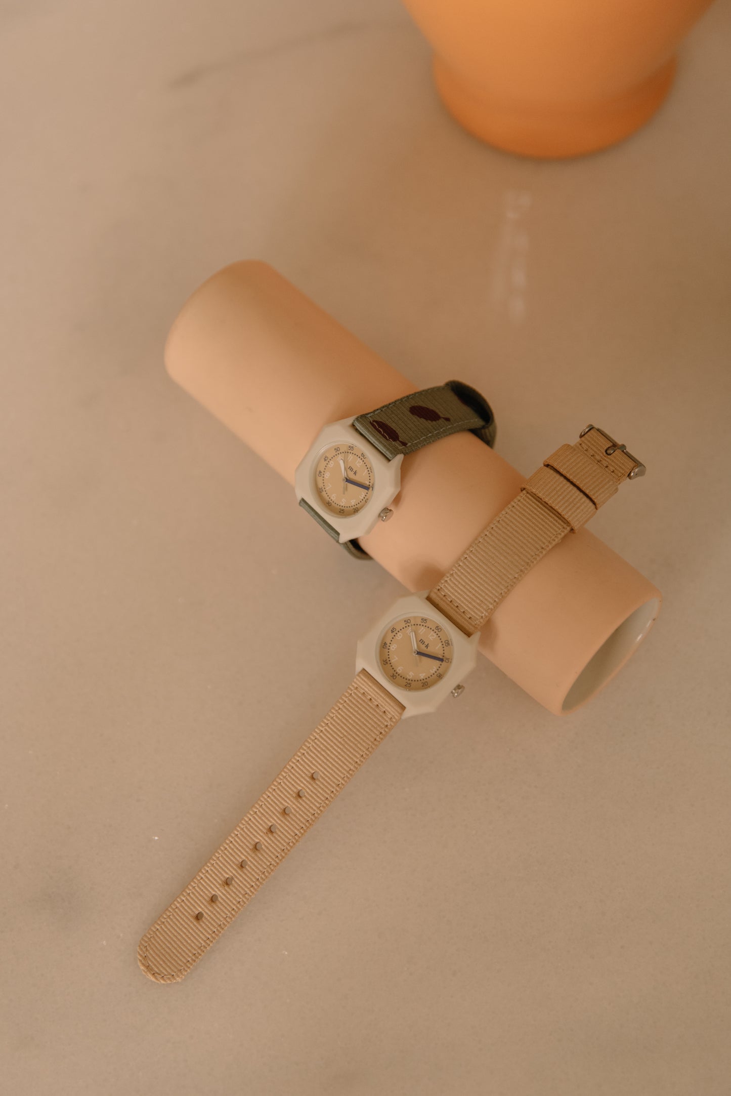 Mini Kyomo beige & white eco friendly kids watch - Sand