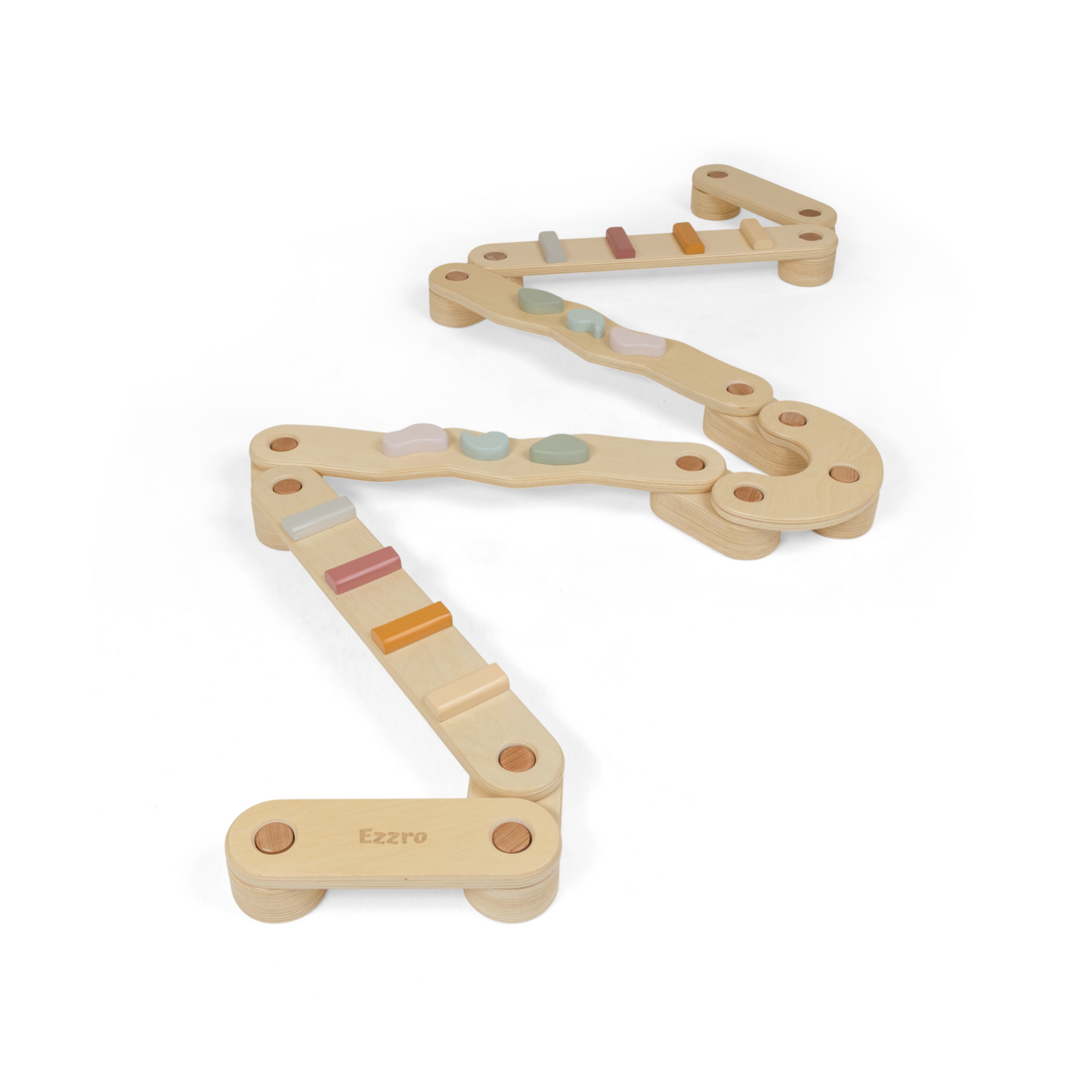 Wooden balance beam for kids- Multicolour