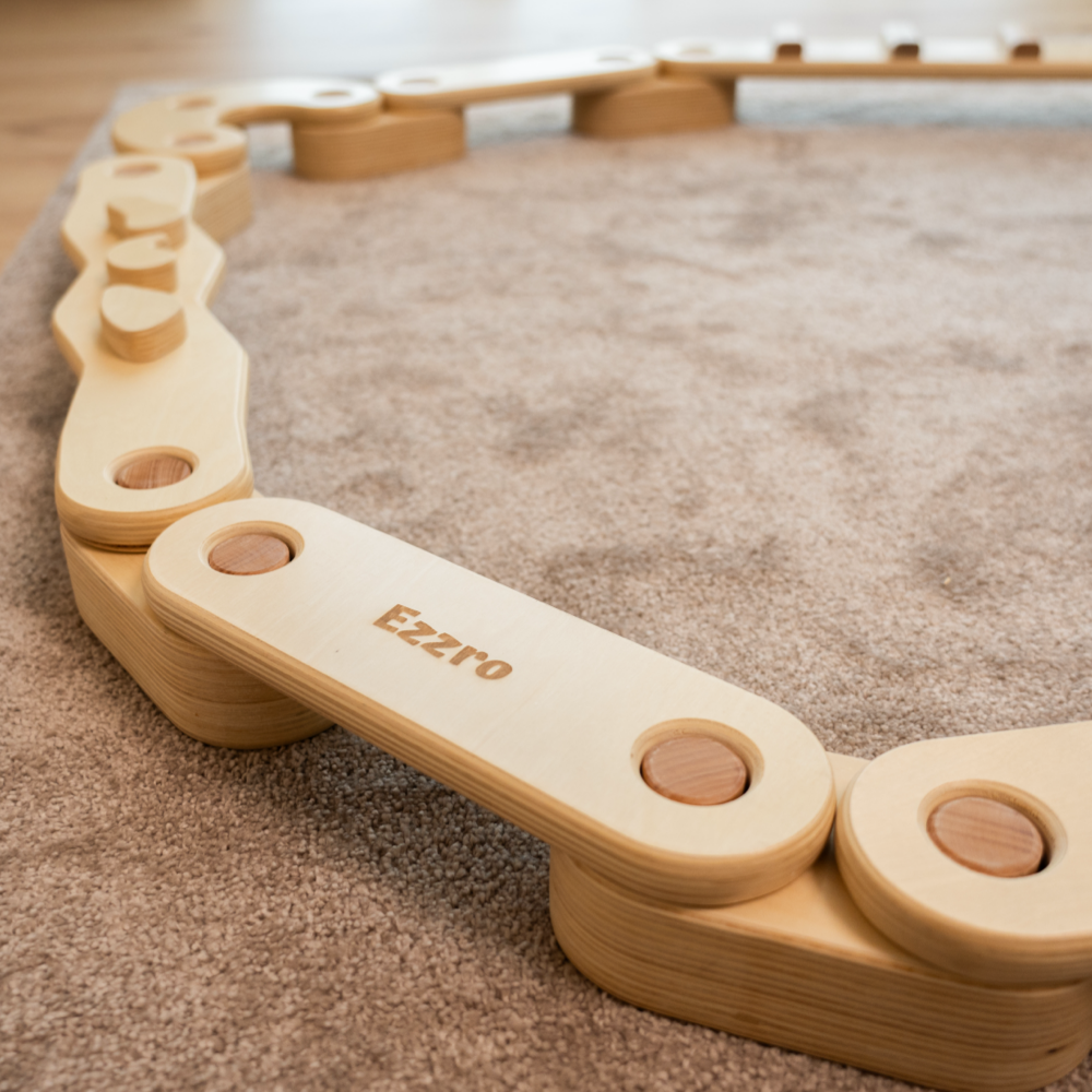 Wooden balance beam for kids- Natural