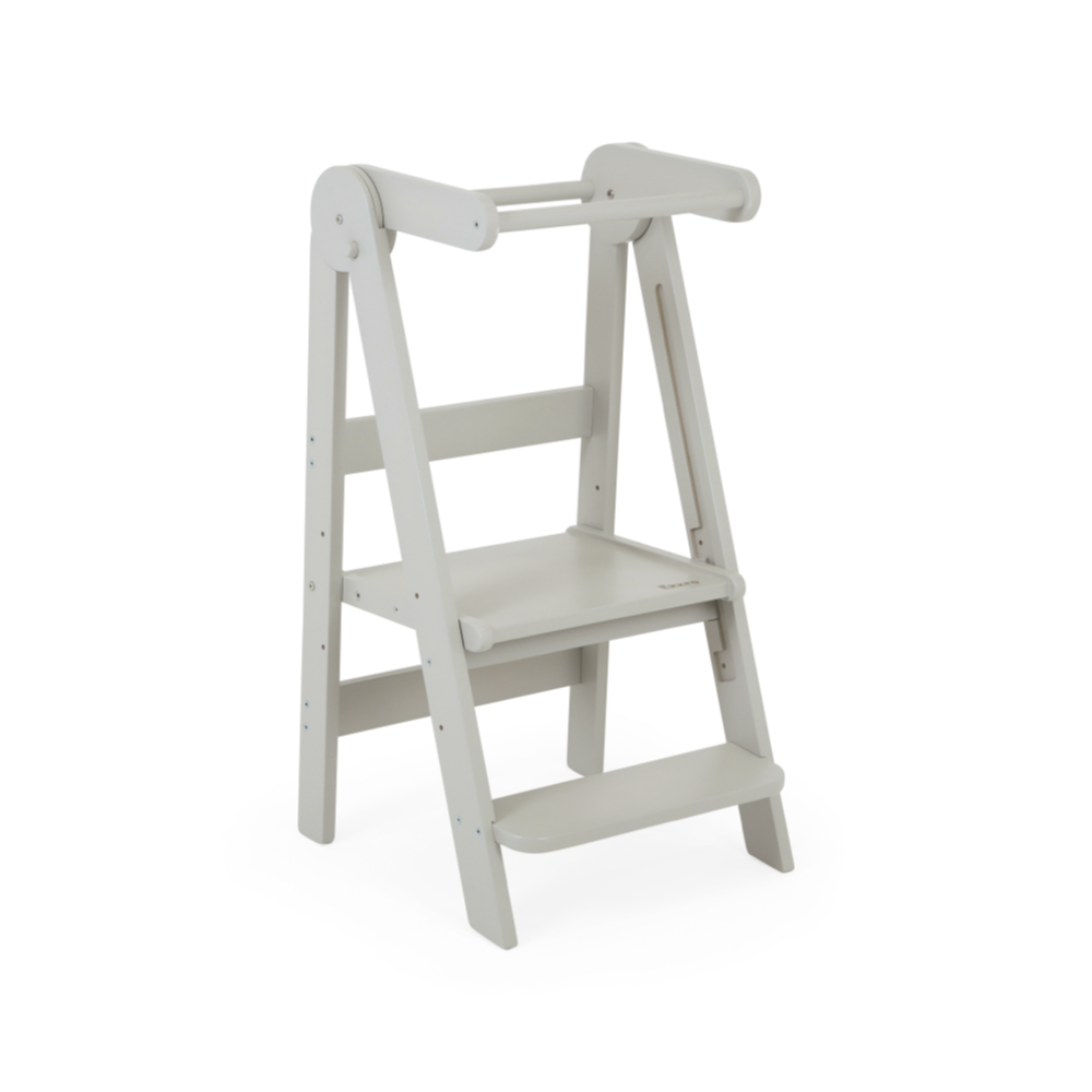 Wooden folding kitchen tower- Light grey