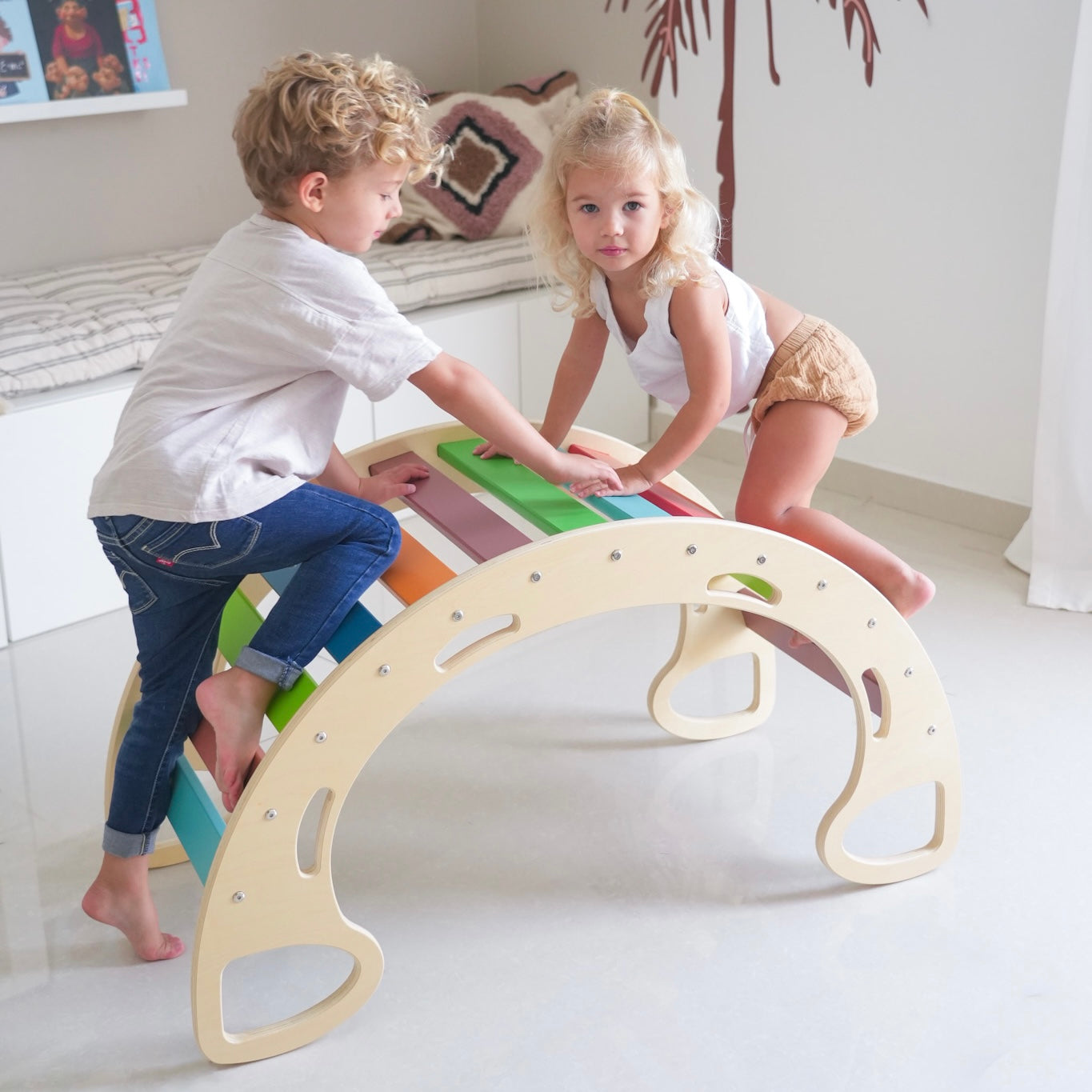 Rainbow large rocker balance board