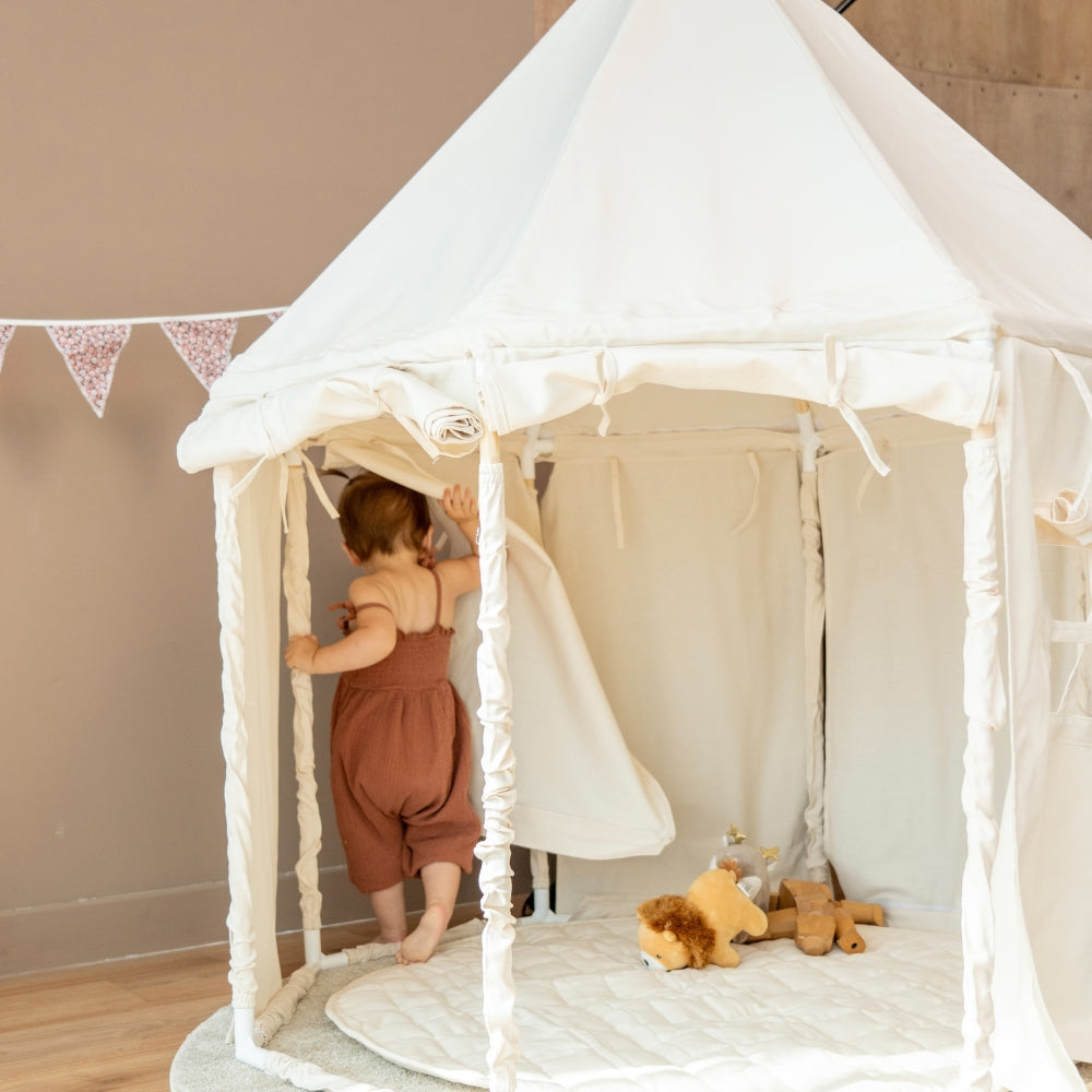 Pretend play cotton tent- Off white