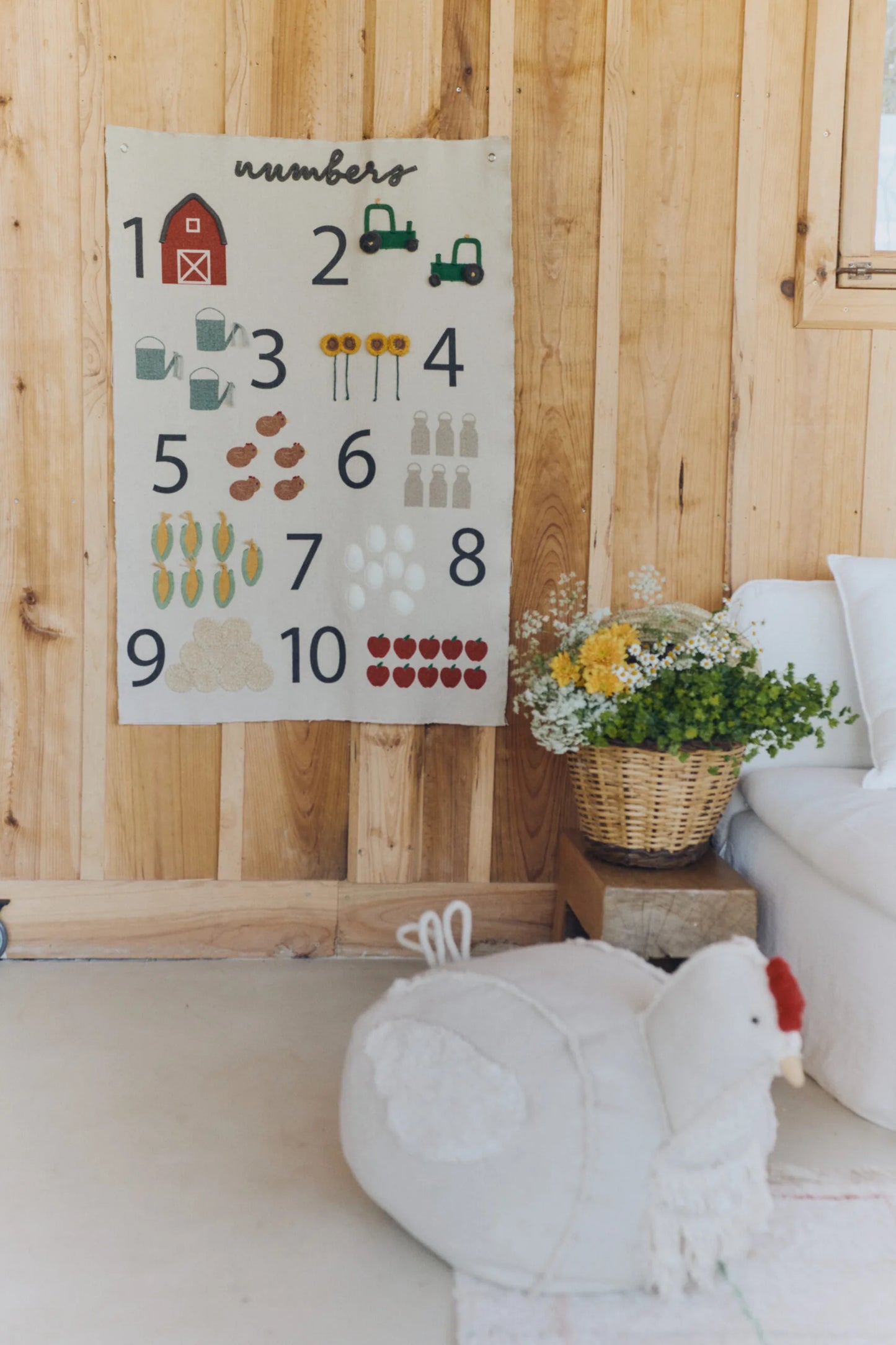 Wall hanger farm numbers