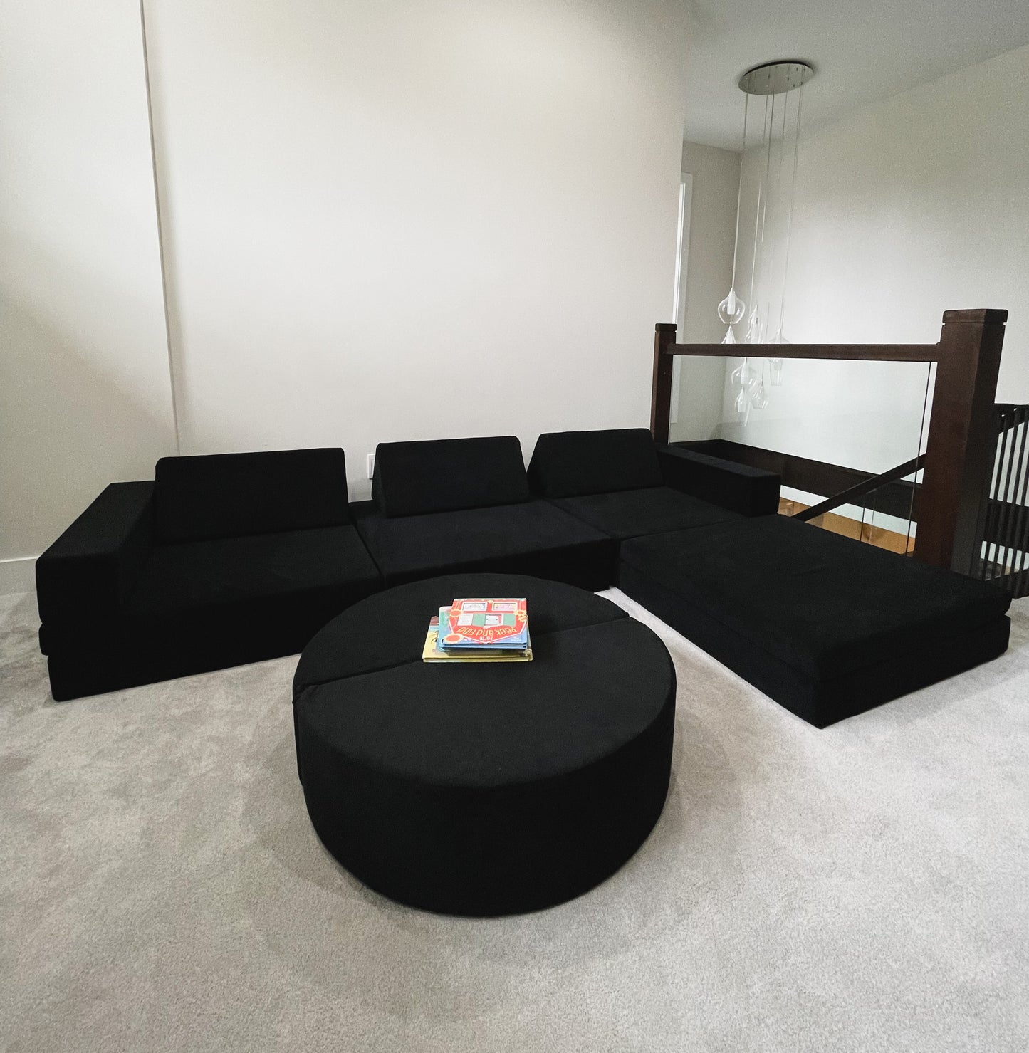 Kiddie couch play sofa for kids- Jet Black