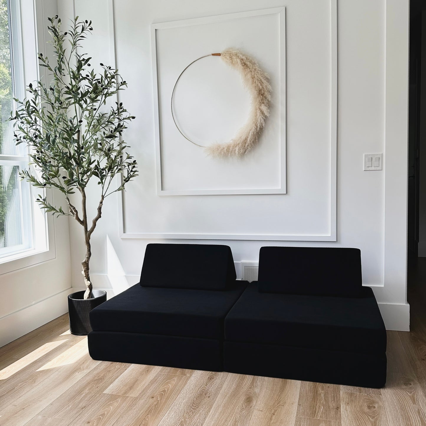 Kiddie couch play sofa for kids- Jet Black