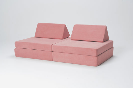 Kiddie couch play sofa for kids- Blush Pink
