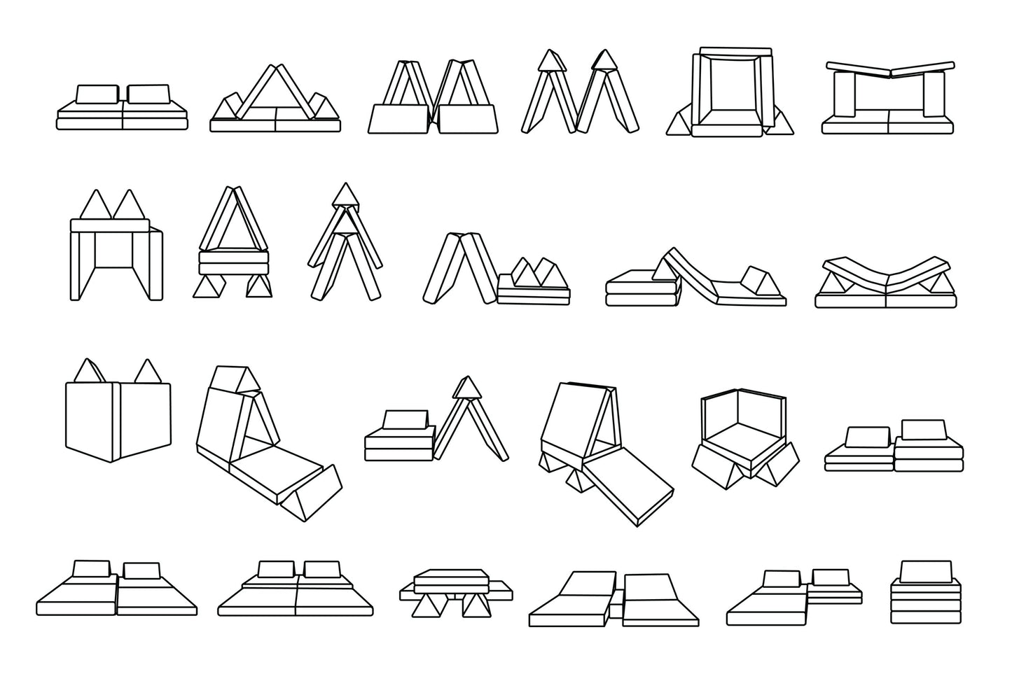 Kiddie couch play sofa for kids- Sand Beige