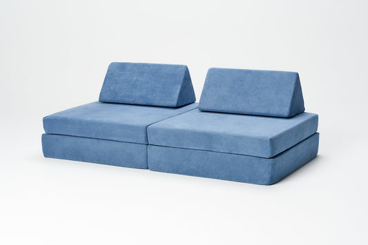 Kiddie couch play sofa for kids- Pacific blue