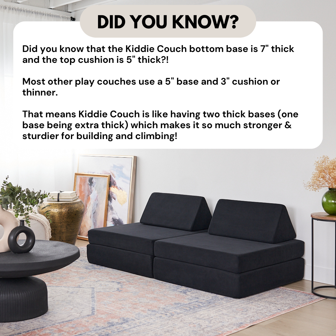 Kiddie couch play sofa for kids- Jet Black