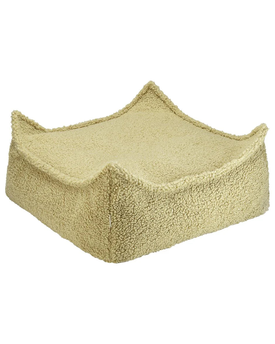 Wigiwama teddy fabric square ottoman- Matcha (pre-order)