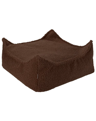 Wigiwama teddy fabric square ottoman- Warm Hazel (pre-order)