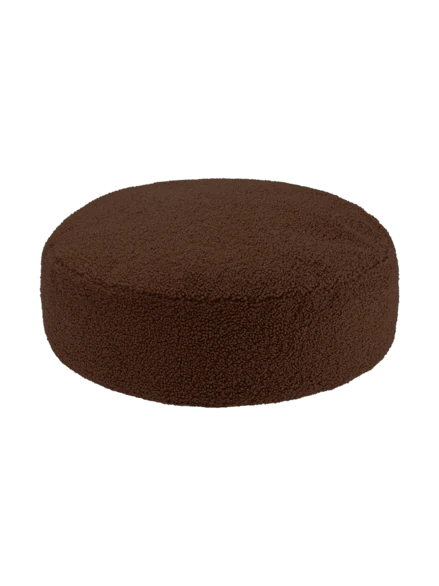 Wigiwama teddy fabric round ottoman- Warm Hazel (pre-order)