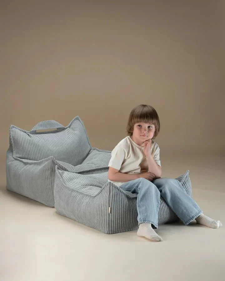Wigiwama corduroy square ottoman- Peppermint Green (pre-order)