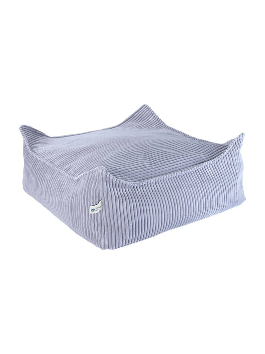 Wigiwama corduroy square ottoman- Blueberry Blue (pre-order)