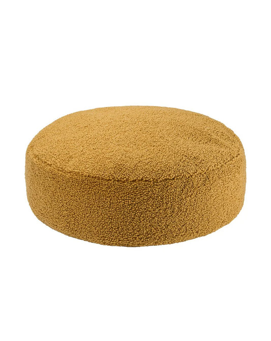 Wigiwama teddy fabric round ottoman- Maple (pre-order)