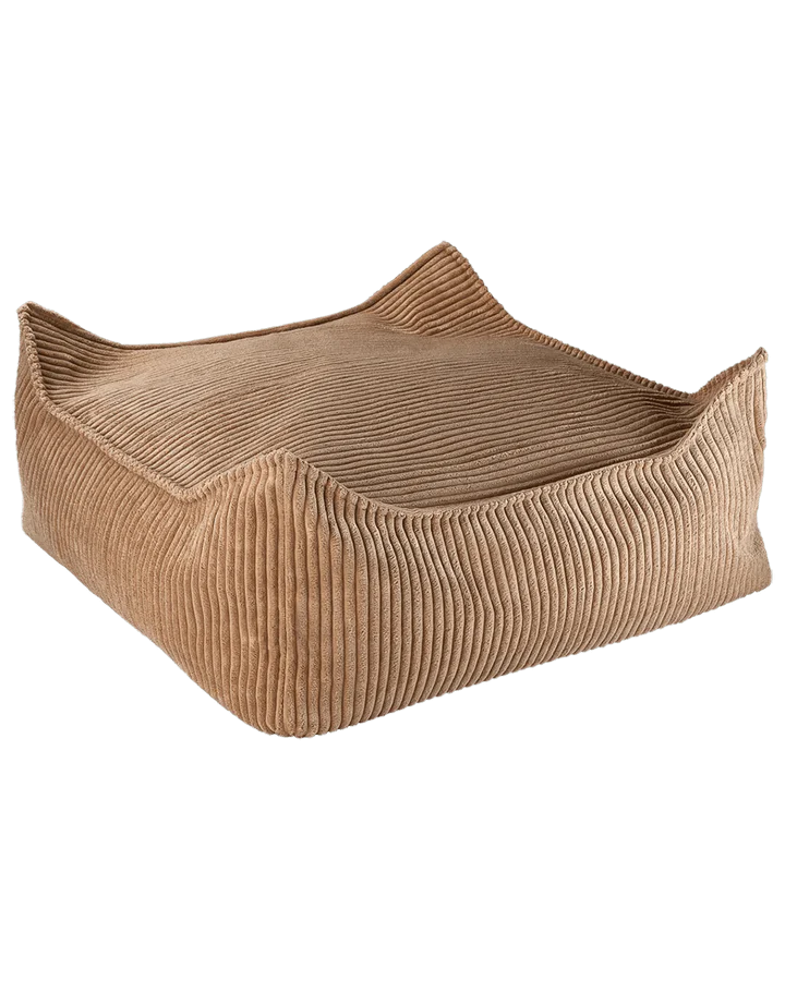 Wigiwama corduroy square ottoman- Toffee (pre-order)