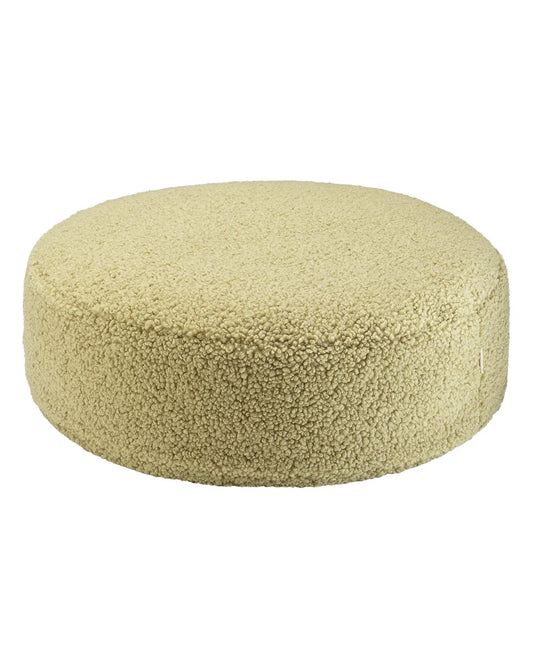 Wigiwama teddy fabric round ottoman- Matcha (pre-order)