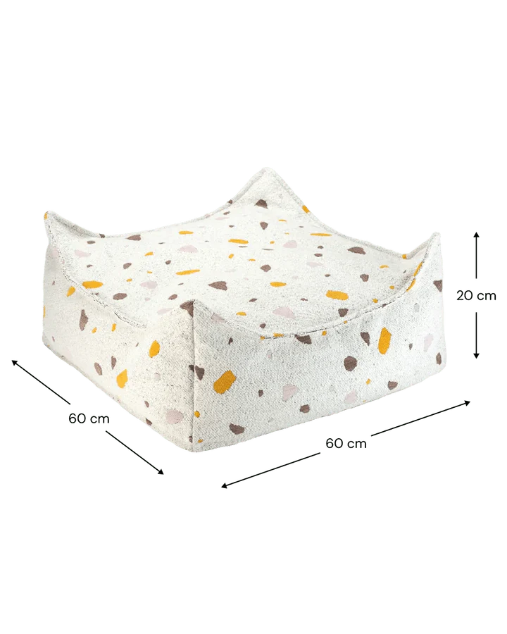 Wigiwama square ottoman- Terrazzo Marble (pre-order)