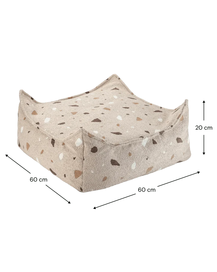 Wigiwama square ottoman- Terrazzo Sand (pre-order)