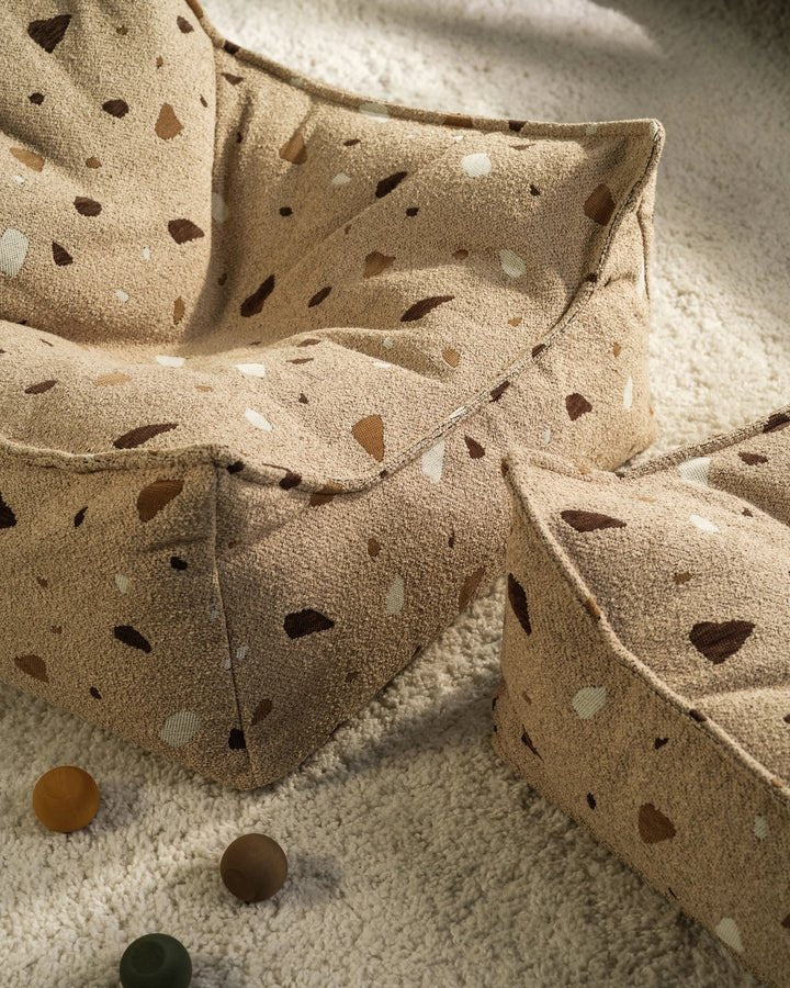 Wigiwama square ottoman- Terrazzo Sand (pre-order)