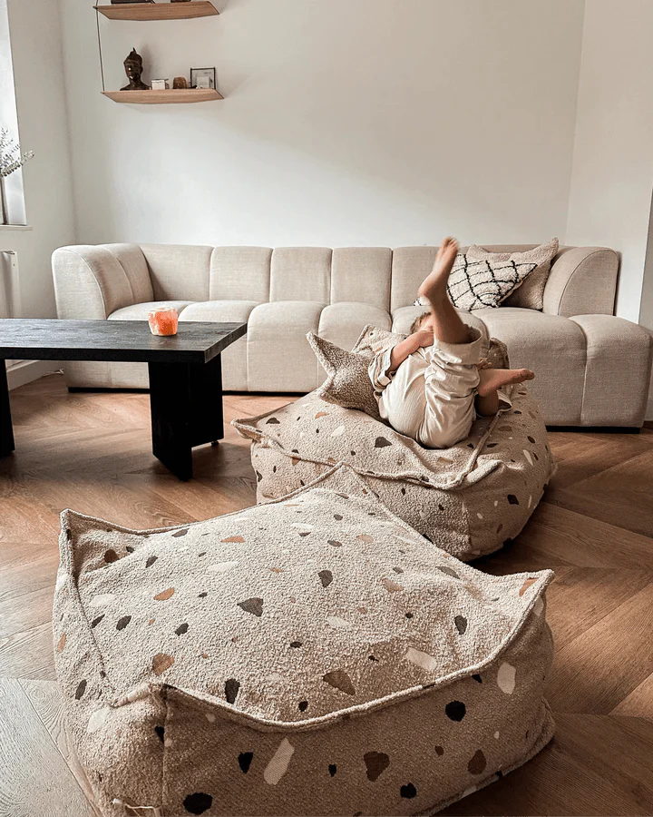 Wigiwama square ottoman- Terrazzo Sand (pre-order)