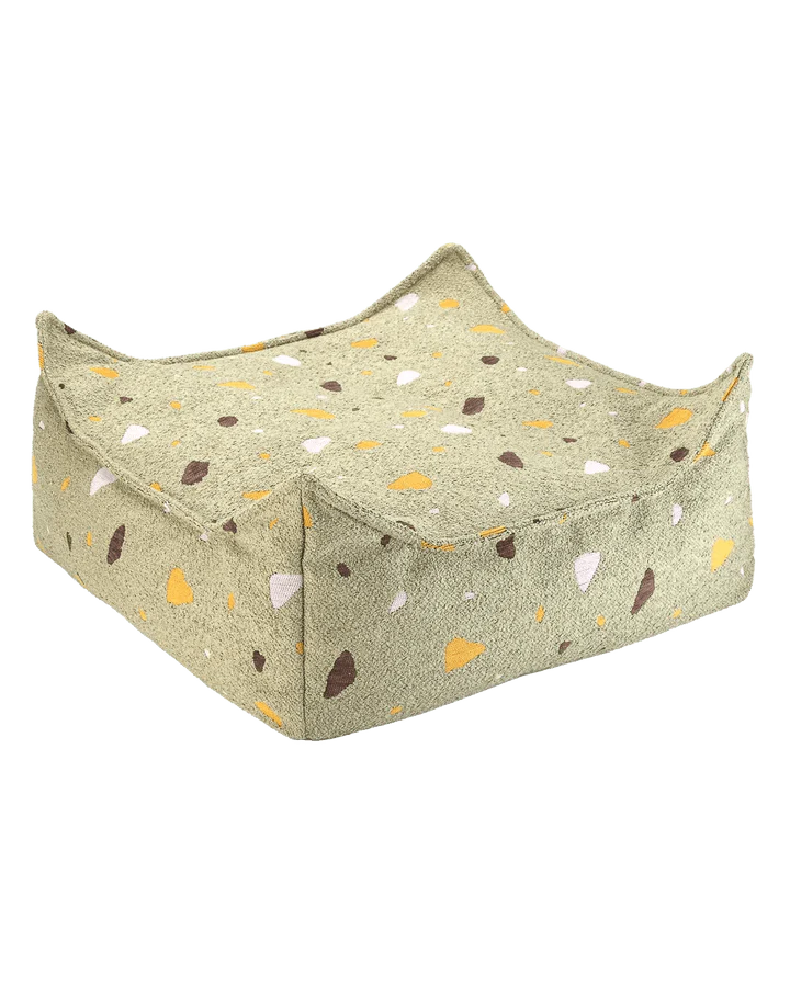 Wigiwama square ottoman- Terrazzo Moss (pre-order)